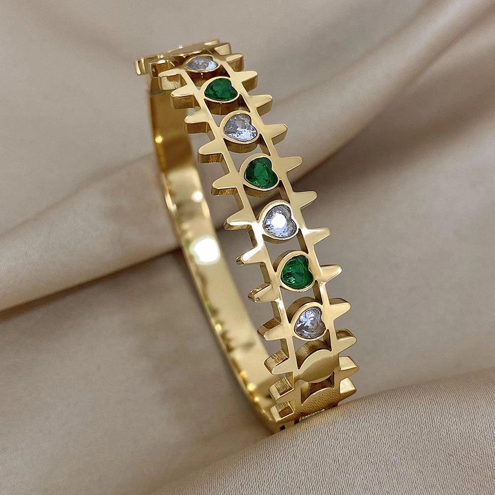 Stainless Steel Cuff Bracelet Color - Piña Colada