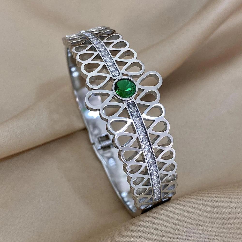 Stainless Steel Cuff Bracelet Color - Piña Colada