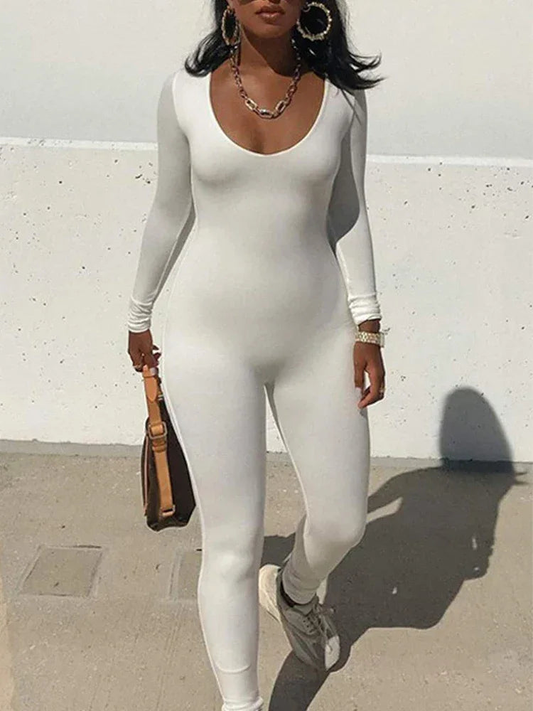 One-piece Tight Hip Lifting Jumpsuit - Piña Colada