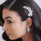 Leaf Rhinestone Hairpin - Piña Colada