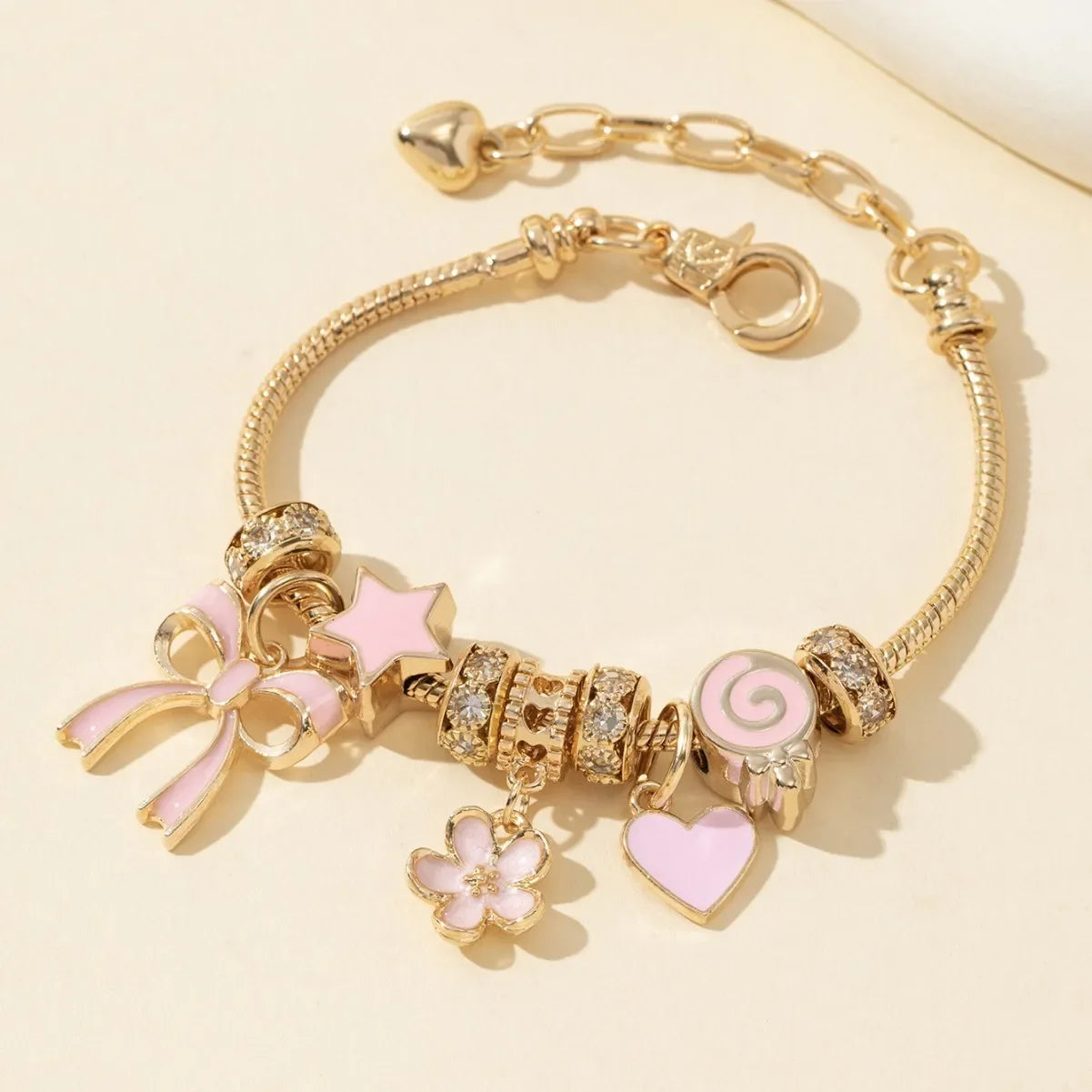 Gold Rhinestone Butterfly - Piña Colada