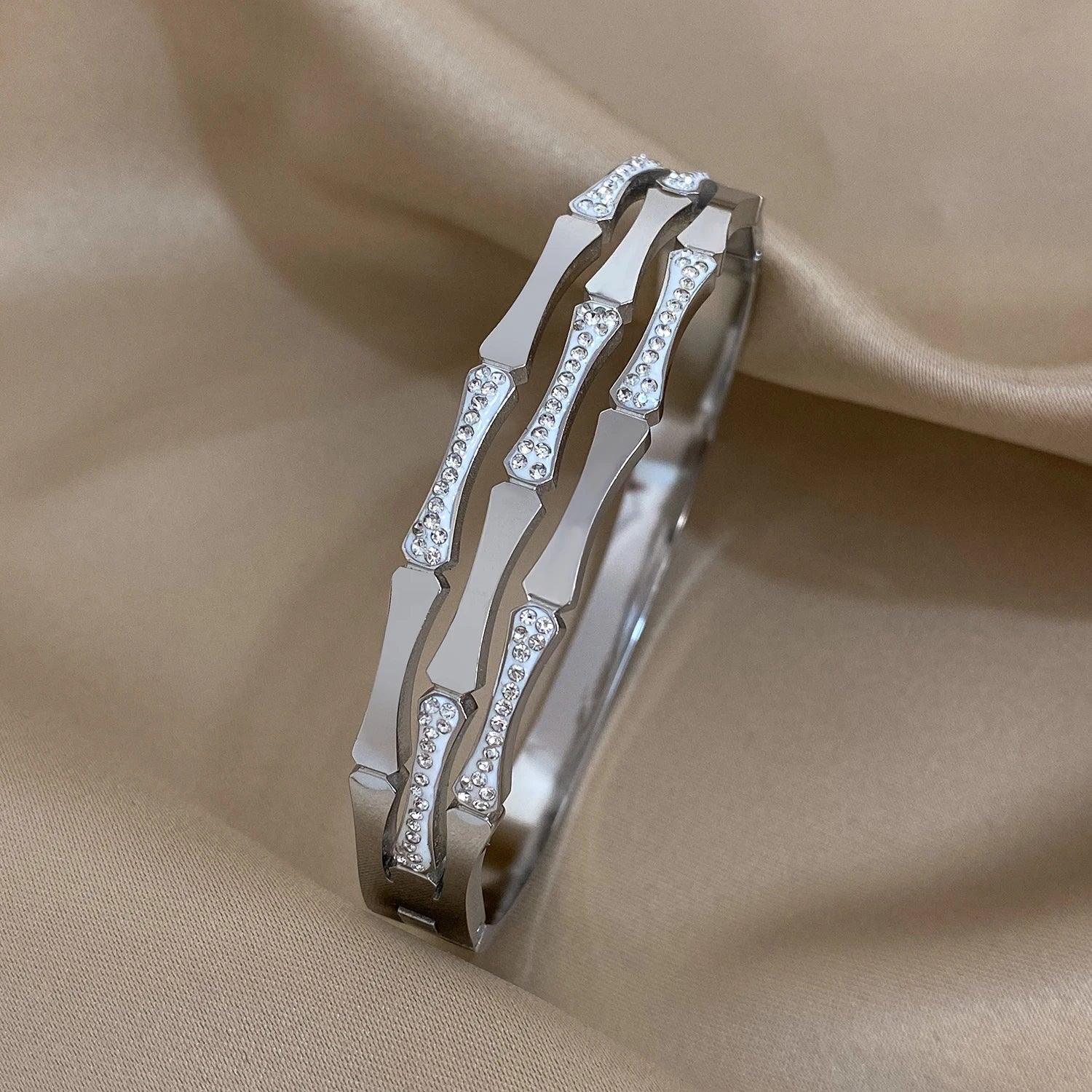Stainless Steel Cuff Bracelet Color - Piña Colada