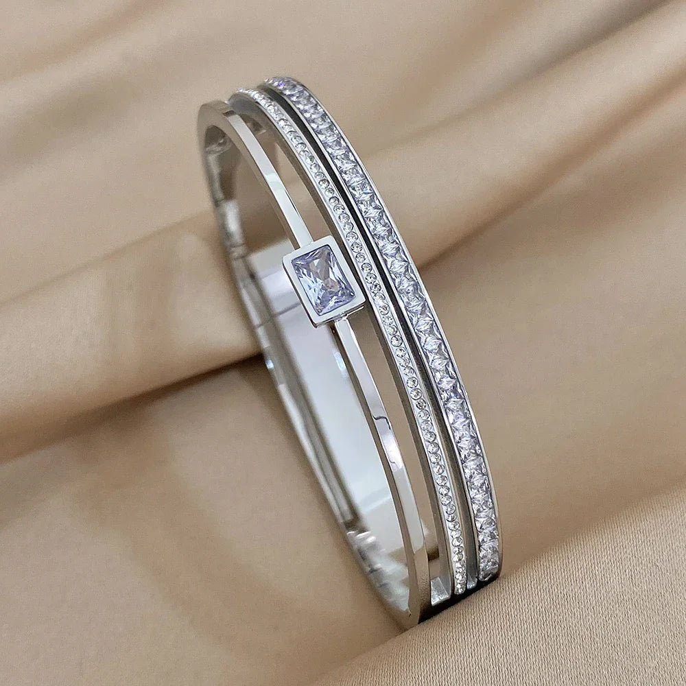 Stainless Steel Cuff Bracelet Color - Piña Colada