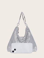Sequin Casual Nylon Tote - Piña Colada
