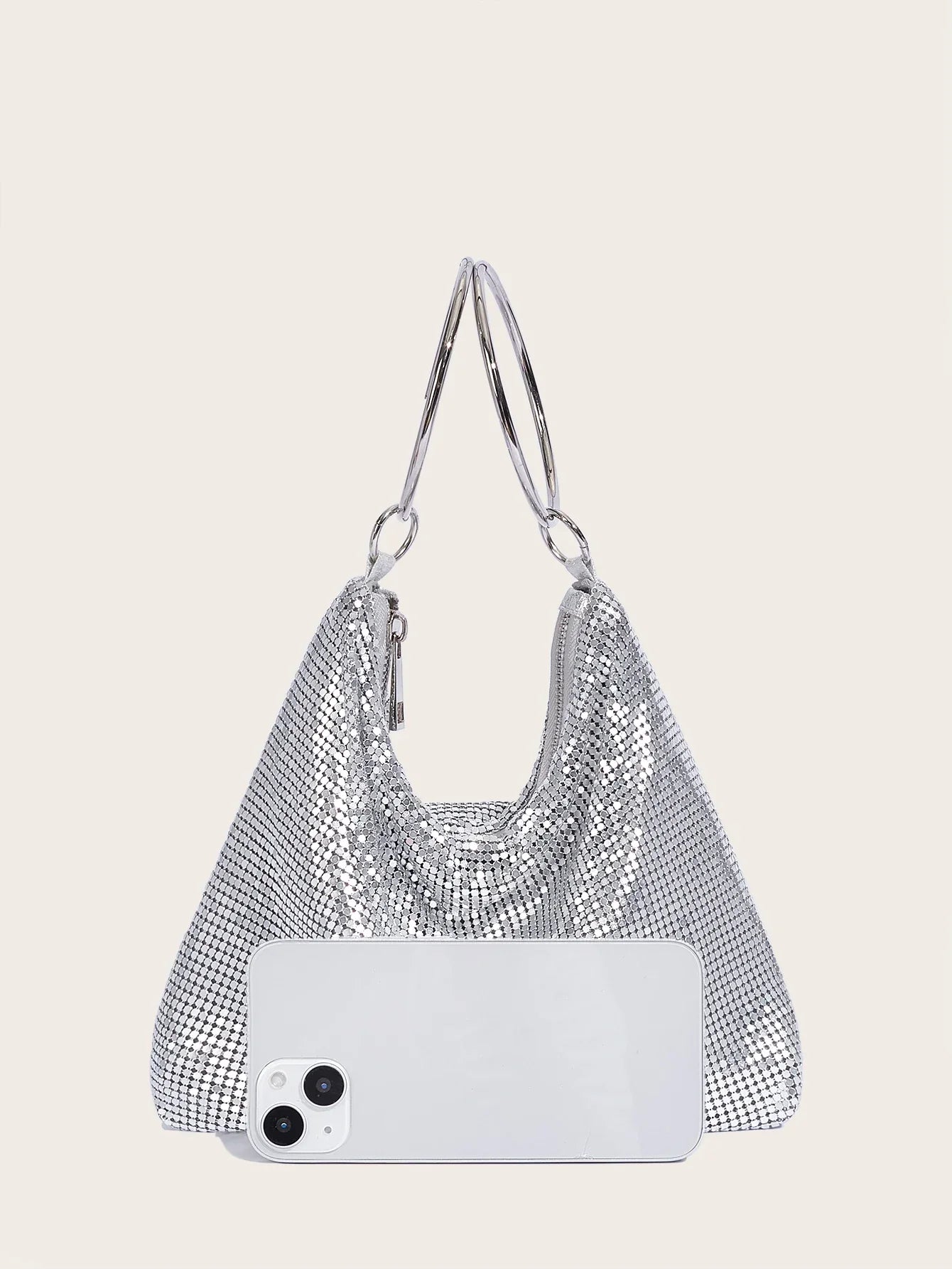 Sequin Casual Nylon Tote - Piña Colada