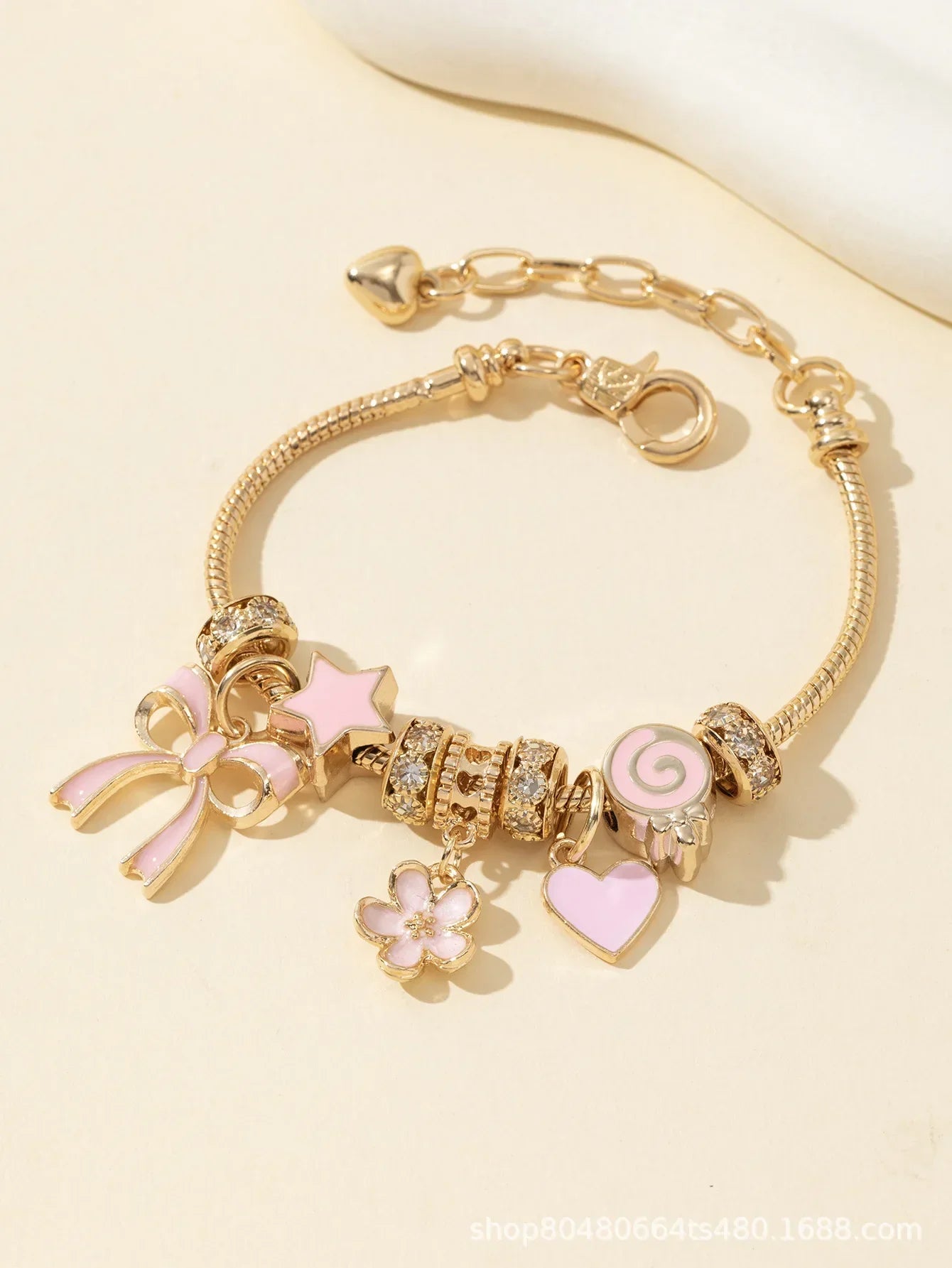 Gold Rhinestone Butterfly - Piña Colada