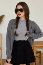 A-line Skirt  Knitted Pleated