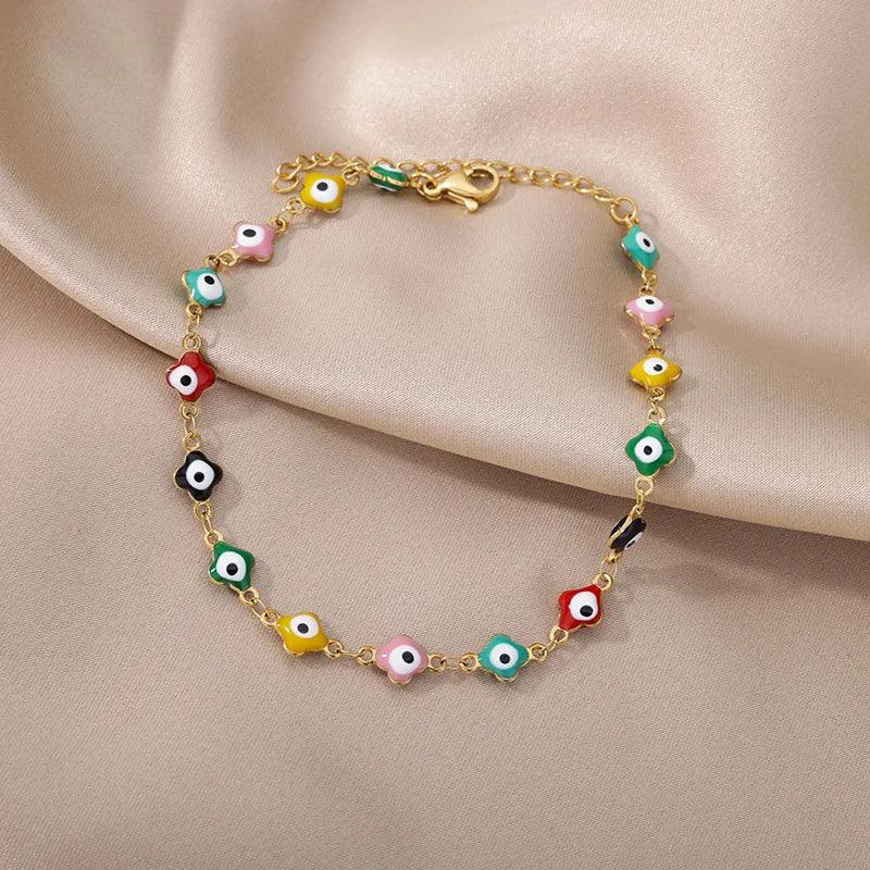 Stainless Steel Gold-Plated Anklet for Women - Piña Colada