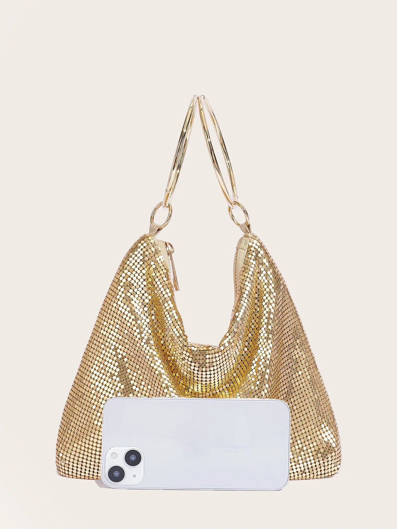 Sequin Casual Nylon Tote - Piña Colada