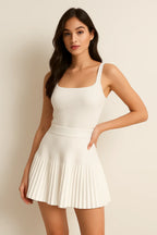 A-line Skirt  Knitted Pleated