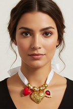 Ocean Amore Ribbon Necklace