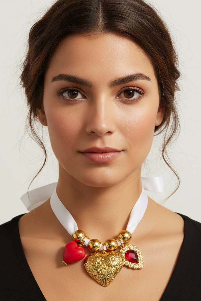 Ocean Amore Ribbon Necklace
