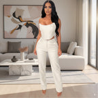 Halter Zip-Up Two-Piece Set – Sexy Clubwear & Tracksuit Combo