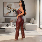 Halter Zip-Up Two-Piece Set – Sexy Clubwear & Tracksuit Combo