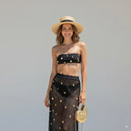 Sexy 3 Pieces Bikini Women Swimsuit With Crochet