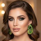 Rhinestone Pineapple Earrings