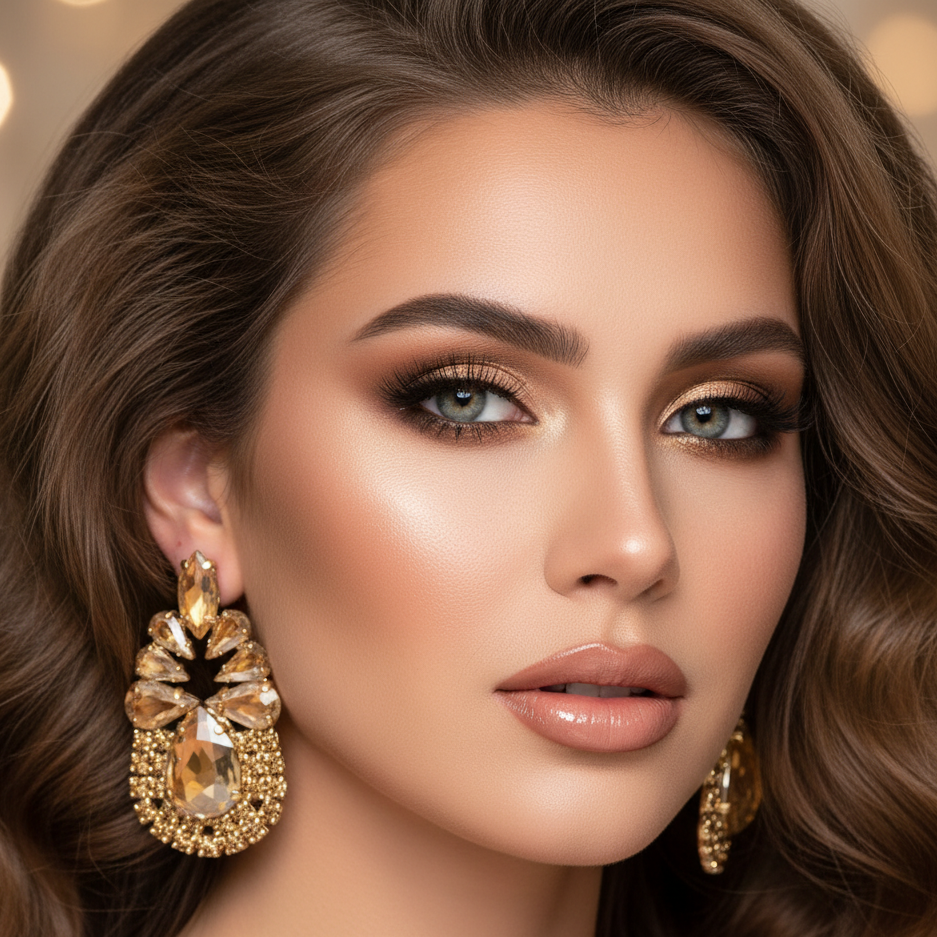 Rhinestone Pineapple Earrings