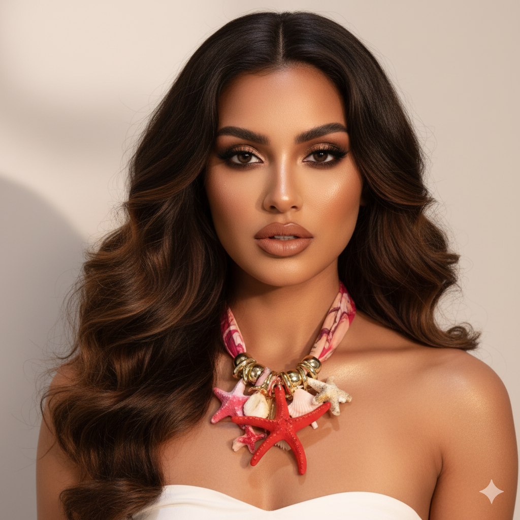 Boho Geometric Necklace Starfishs