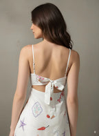 Tie-Front Mini Cami Dress