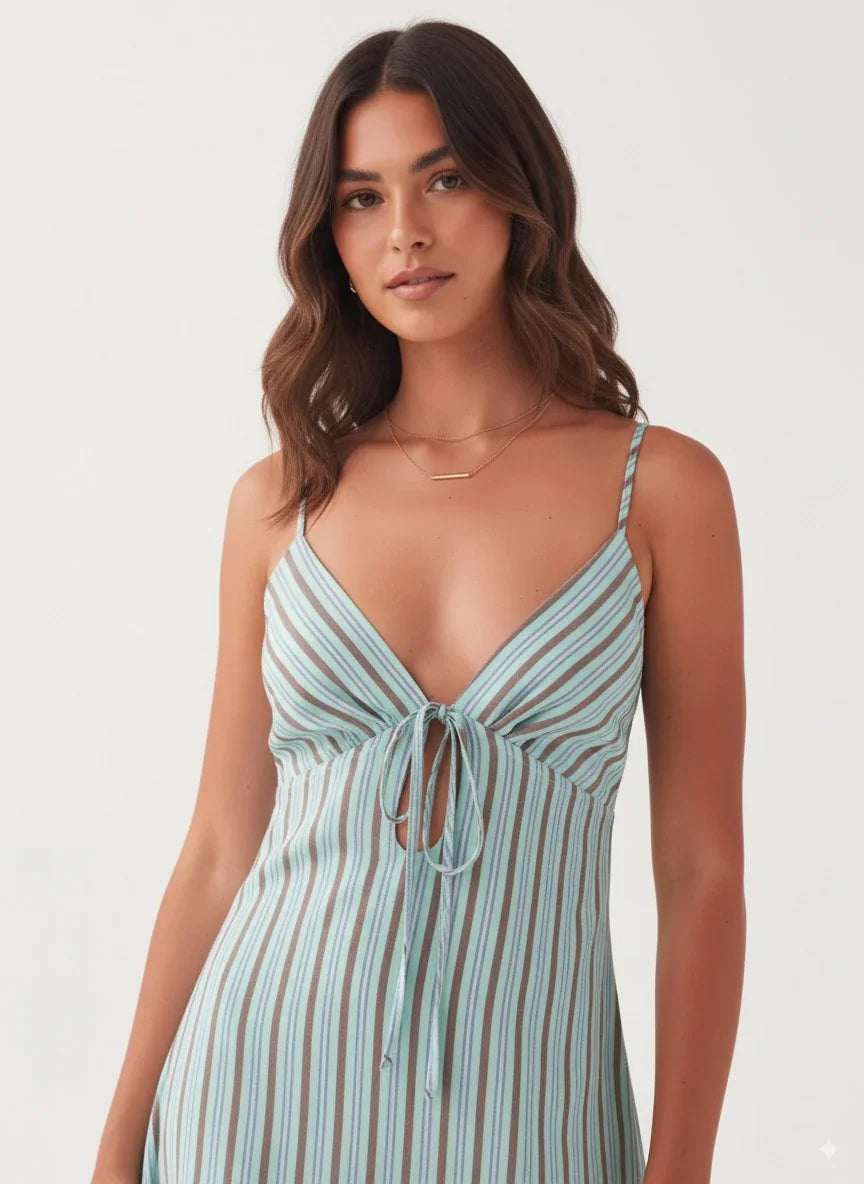 Tie-Front Mini Cami Dress
