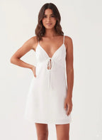Tie-Front Mini Cami Dress