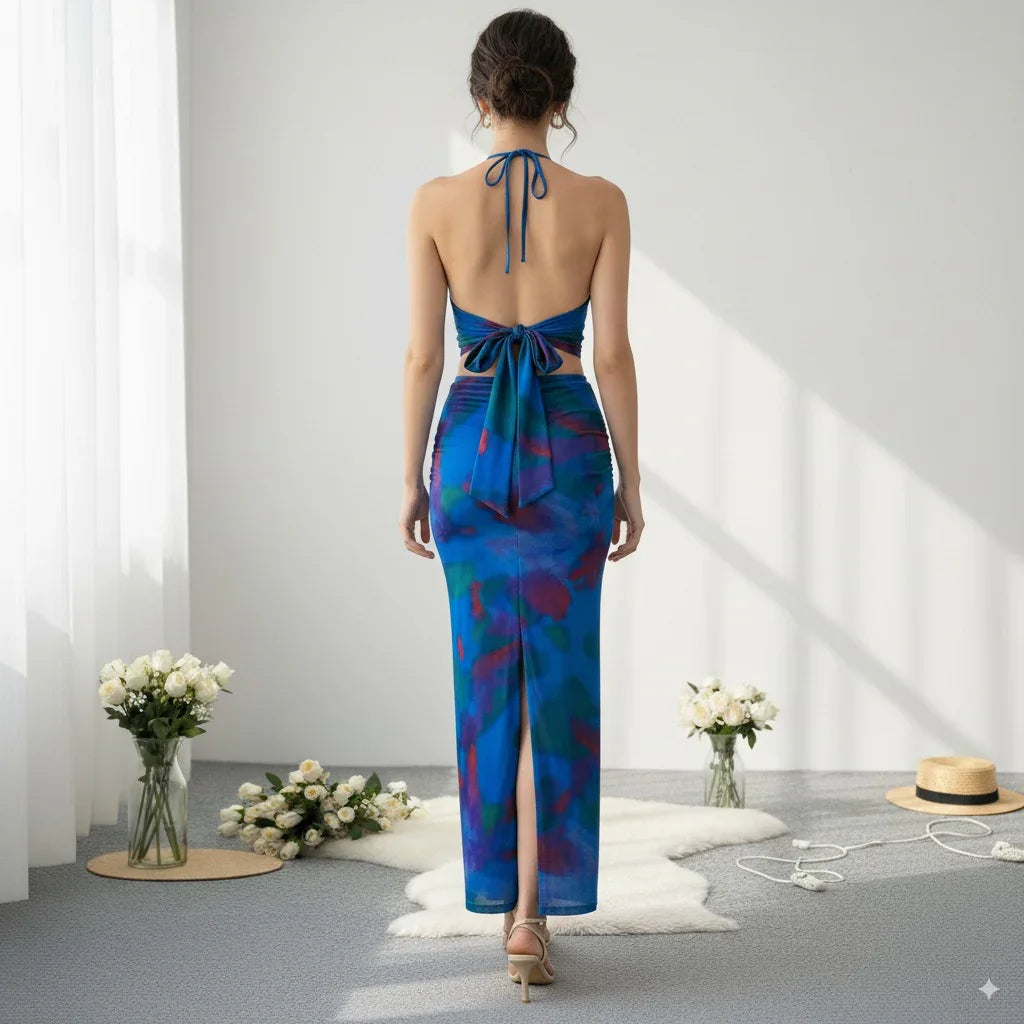 Backless Strapless Two-Piece Set