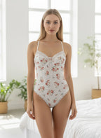 Summer Lace Bodysuit Women's Floral