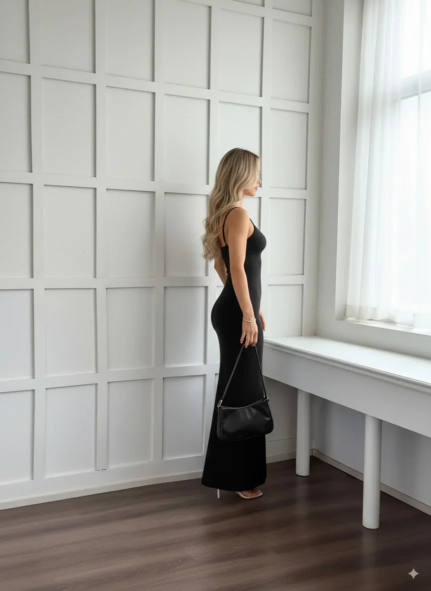 Lace Detail Bodycon Maxi Dress