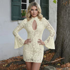 Lace Patchwork Mini Dress