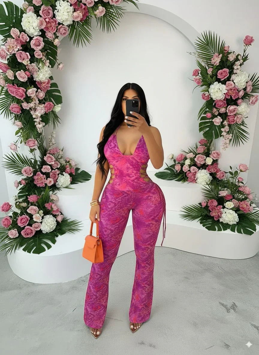 Side Shirring Jumpsuit