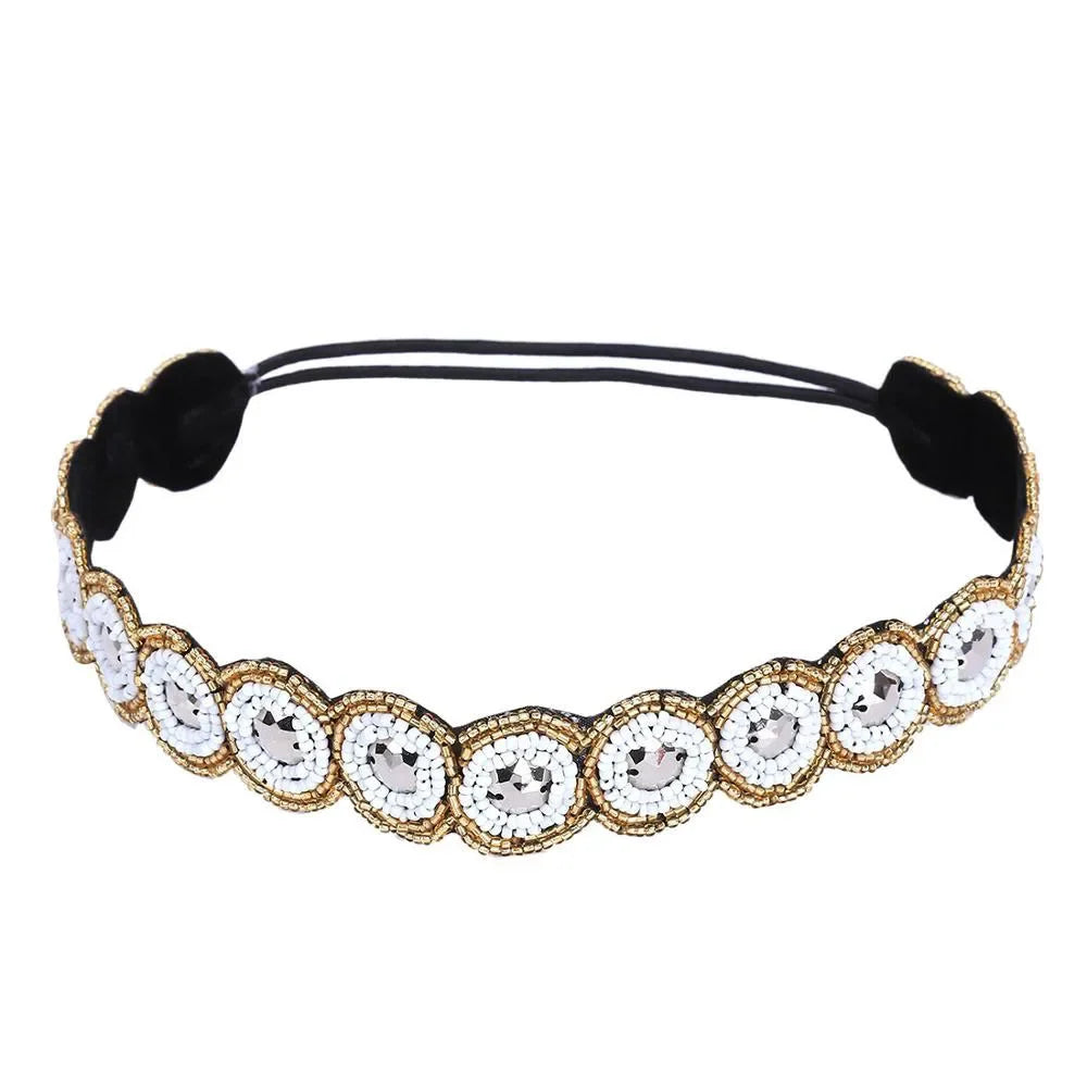 Seed Beads Handmade Headband Pearl - Piña Colada
