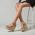 Sandales European Fashion Peep Toe - Piña Colada