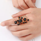 Crystal Stone Rings - Piña Colada
