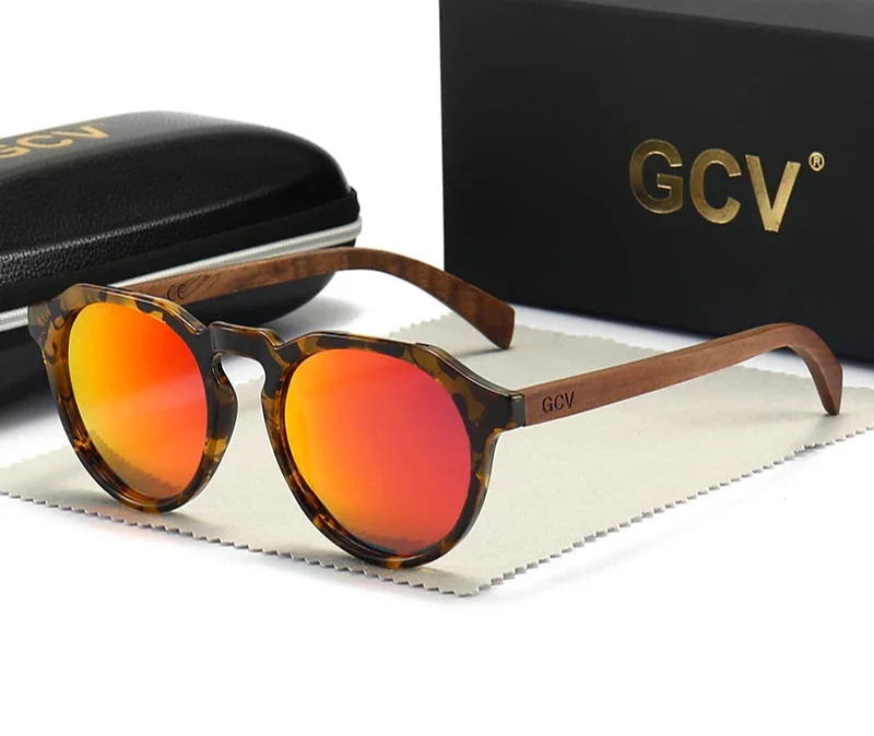 Walnut Wood Sunglasses - Piña Colada
