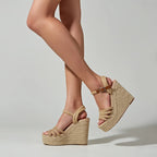 Sandales European Fashion Peep Toe - Piña Colada