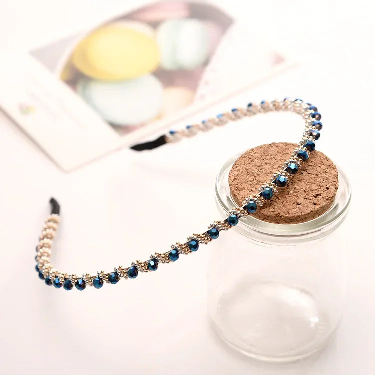 Crystal Pearl Rhinestone Hairband - Piña Colada