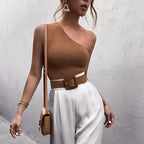 Backless Stretch Tank Top – Sleek Club Style - Piña Colada
