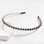 Crystal Pearl Rhinestone Hairband - Piña Colada