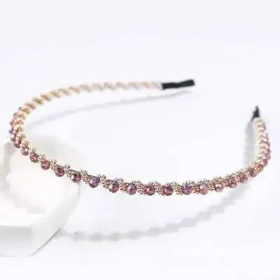 Crystal Pearl Rhinestone Hairband - Piña Colada