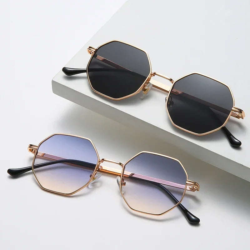 Polygon Metal Sunglasses - Piña Colada