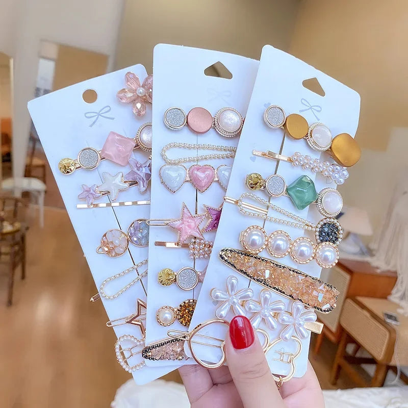 Trendy Geometric Hairpins for Women - Piña Colada