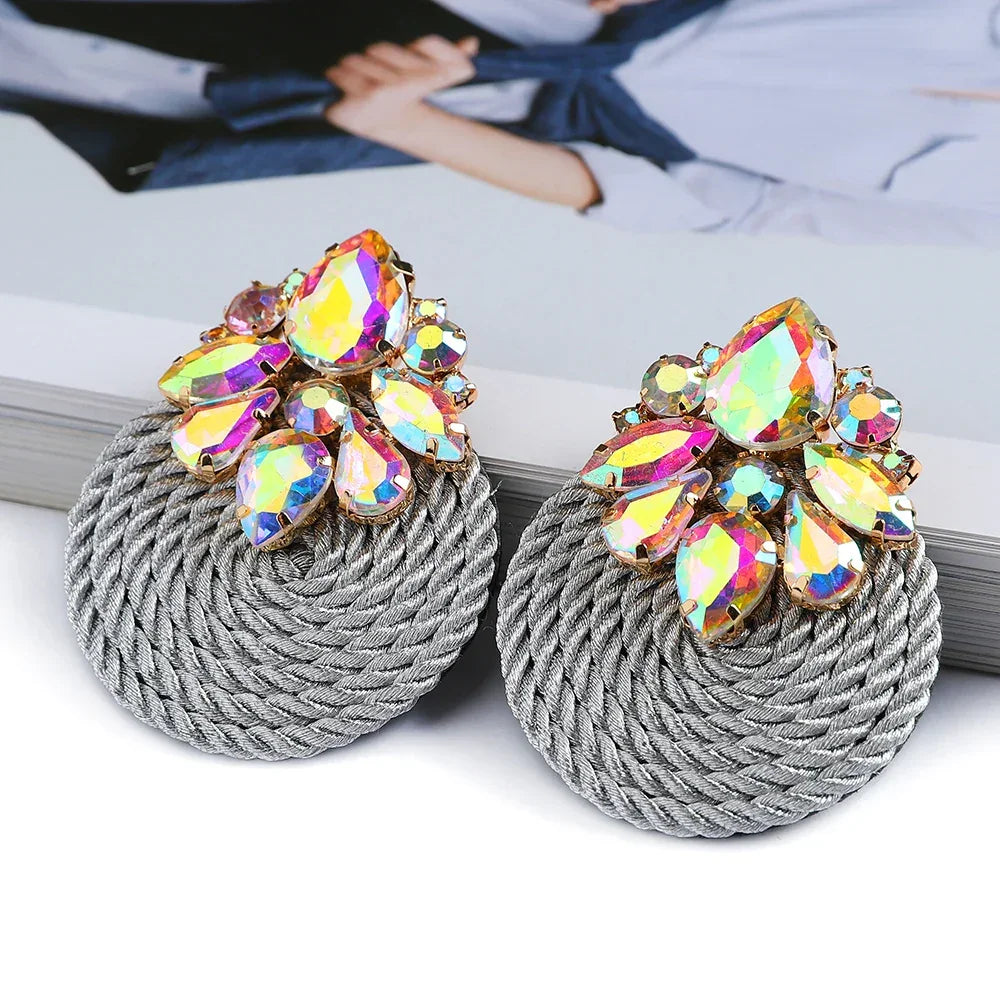 Bold Cotton Drop Earrings - Piña Colada