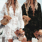 V-neck Lace Cover Up - Piña Colada