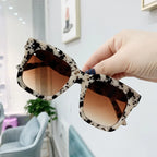 Retro Oversized Square Sunglasses – Vintage UV400 Mirror Eyewear for Women - Piña Colada