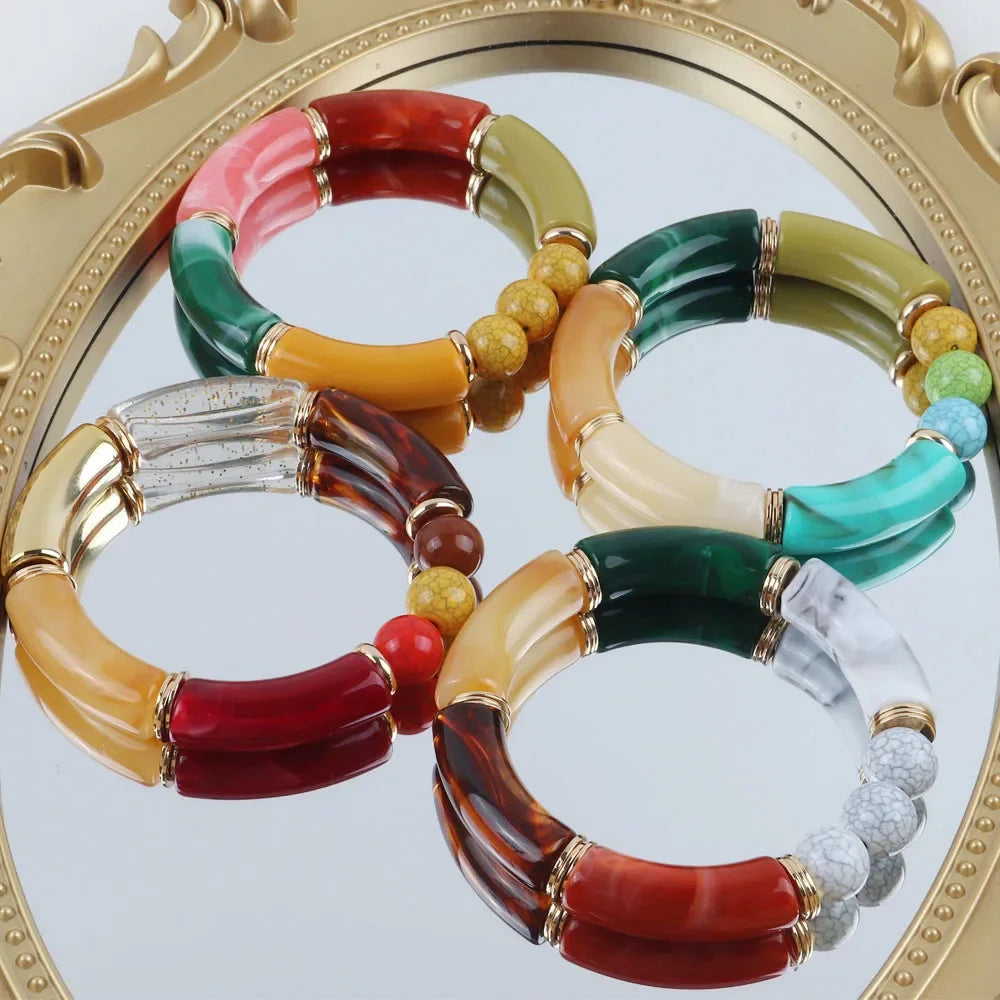 Acrylic Design Bracelet - Piña Colada