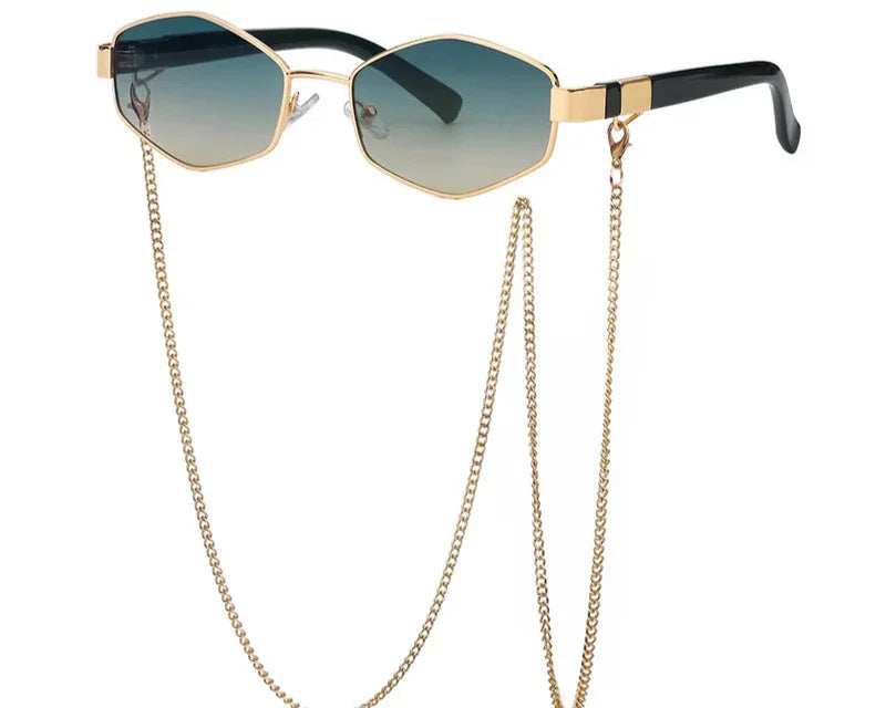 Small Frame Hexagon Sunglasses - Piña Colada
