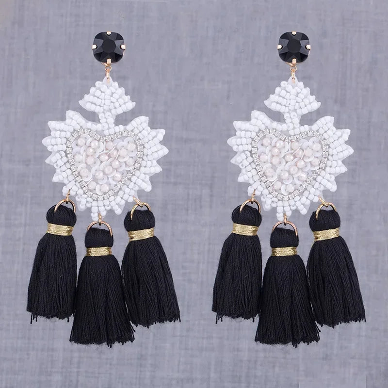 Tassel Earrings Boho - Piña Colada