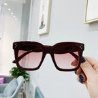 Retro Oversized Square Sunglasses – Vintage UV400 Mirror Eyewear for Women - Piña Colada