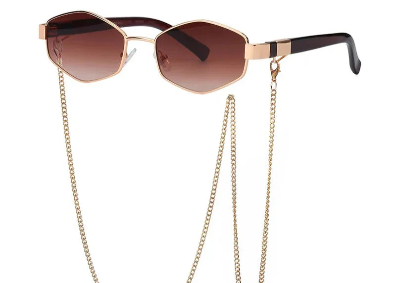Small Frame Hexagon Sunglasses - Piña Colada
