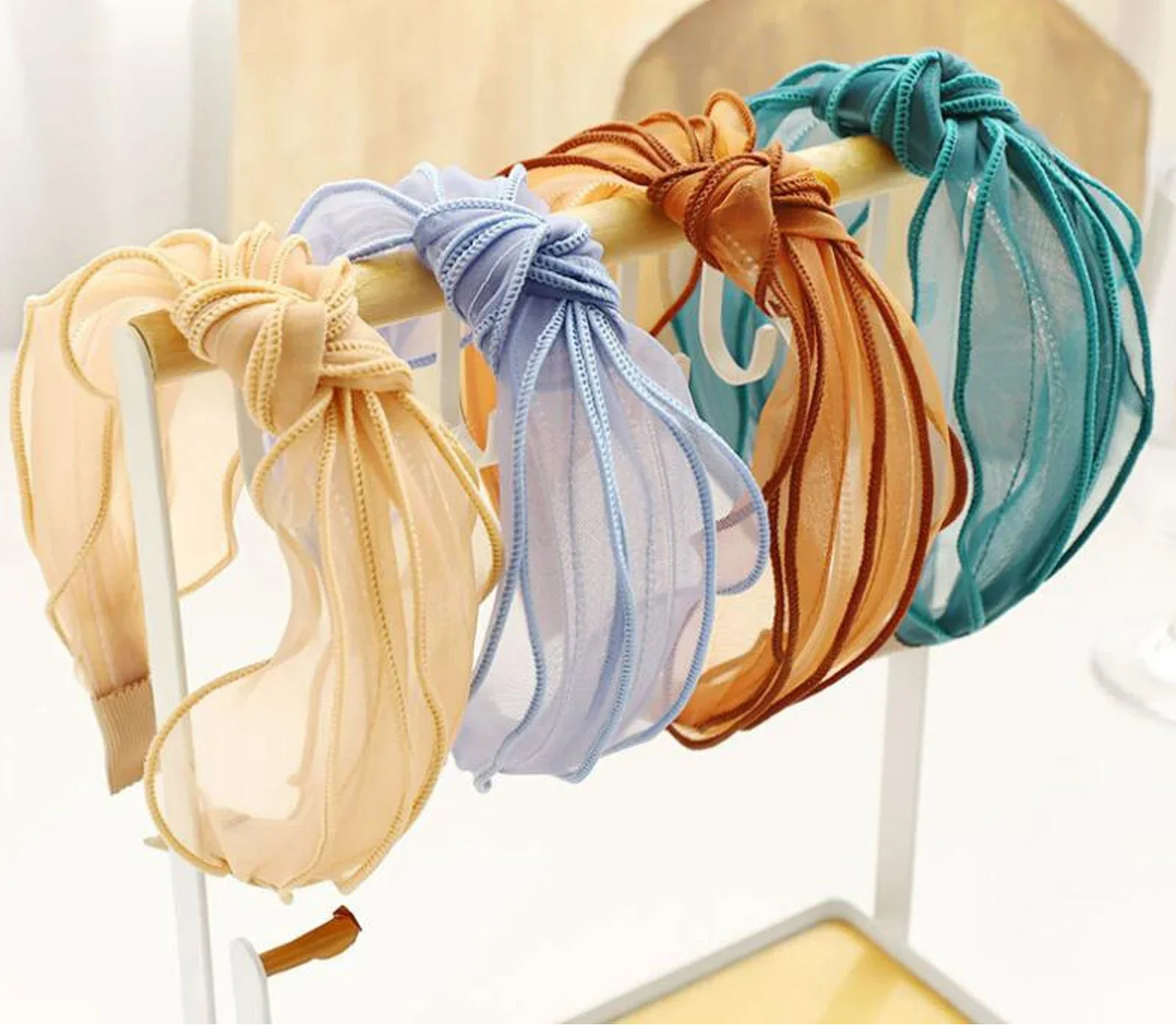 Hairband Solid Color Lace Headband - Piña Colada